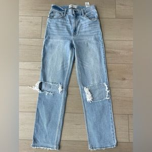 Abercrombie&Fitch 90’s straight ultra high rise jeans size 27 NWT